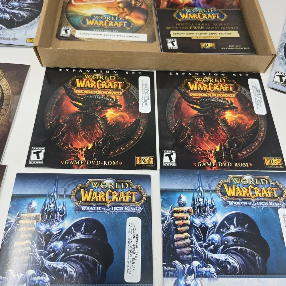 World‎ of Warcraft Battle Chest COMPLETE w ALL Key Codes Rare 2007 PC Ships FAST